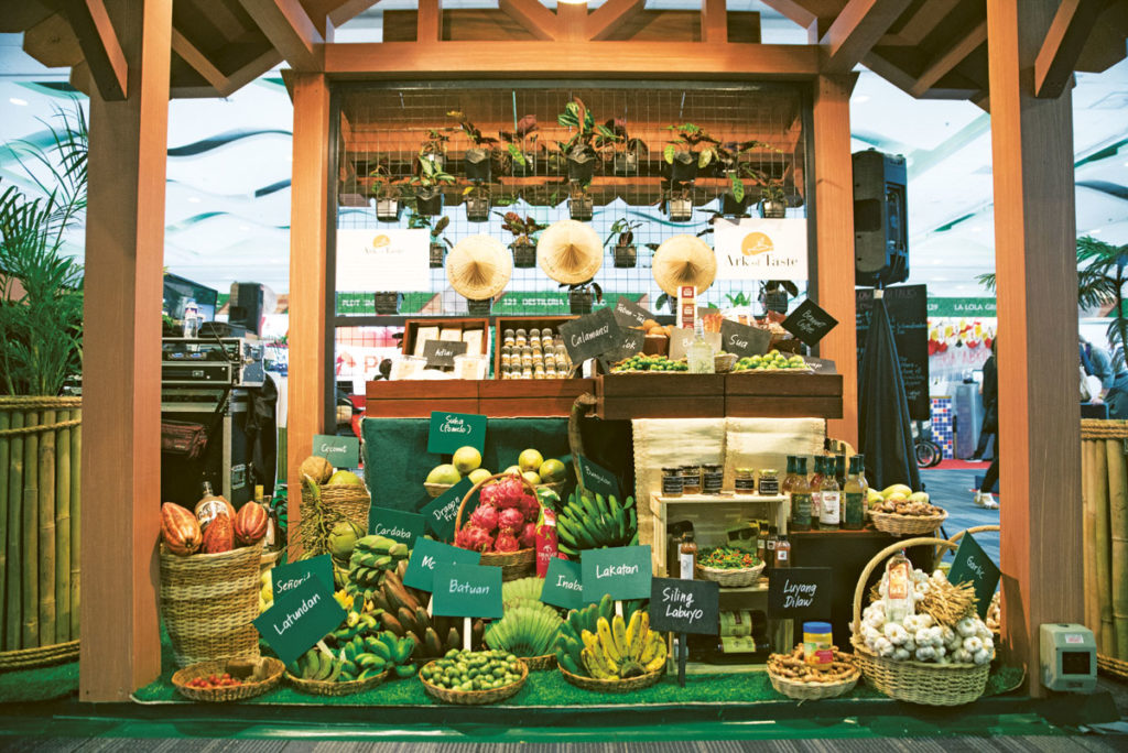 Wide range of endangered produce at the Ark of Taste booth, presented by the Department of Agriculture