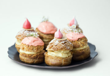 Fruits and cheese are paired not for a platter but for a Cuban-inspired dessert