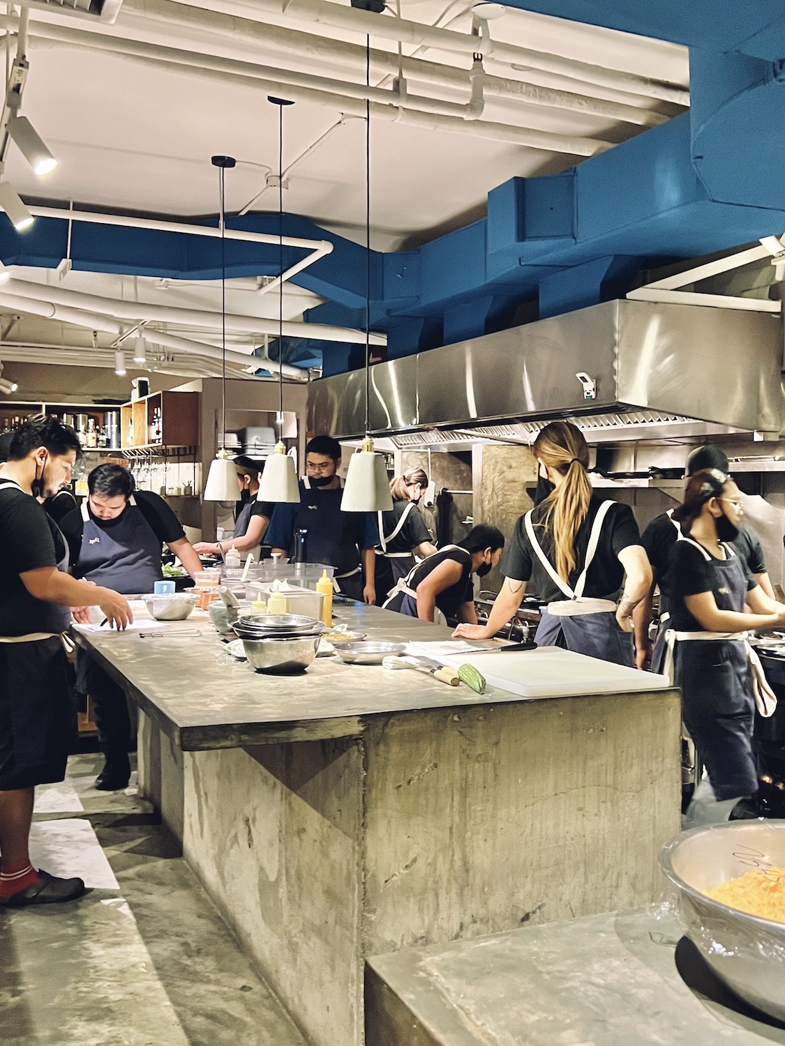 The focus at Metiz is definitely the open kitchen concept