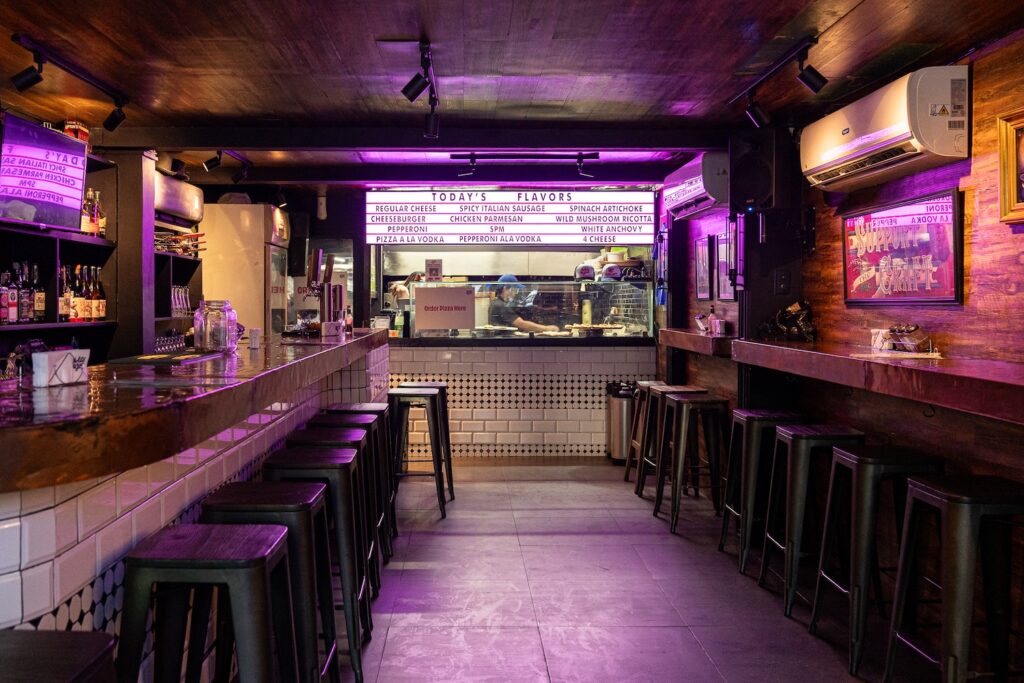 The dive bar-inspired interiors reflect Nolita Joe's desire to be a welcoming space in the neighborhood