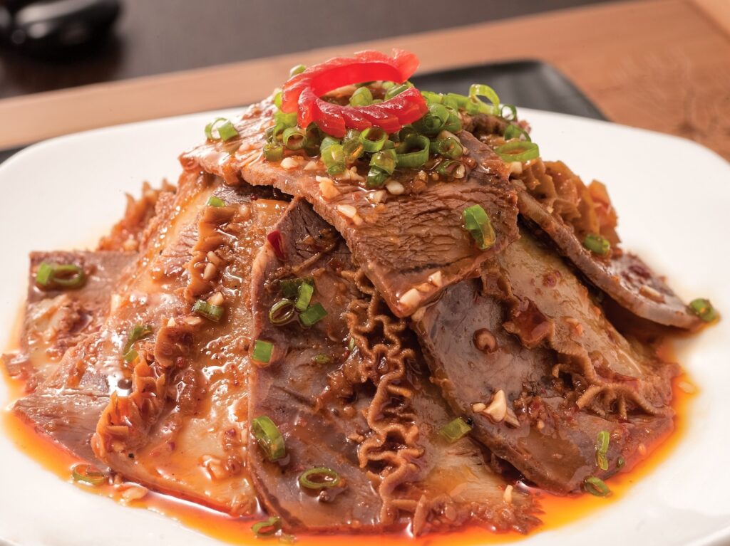 Sliced Beef and Tripe in Spicy Szechuan Sauce